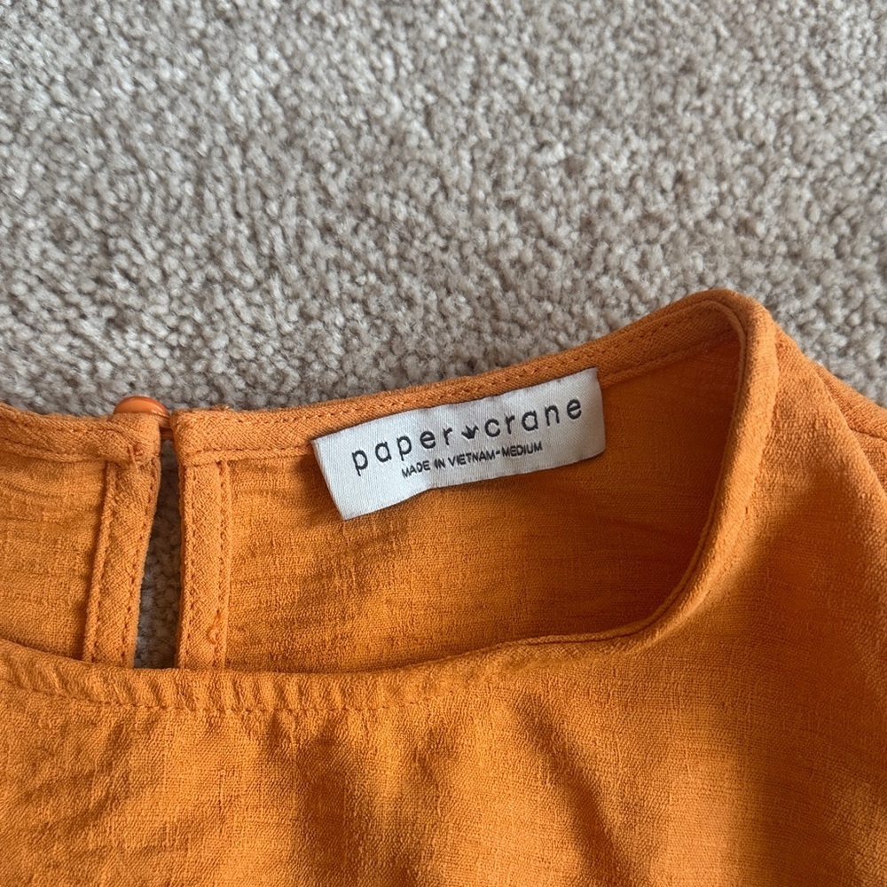 Orange Sleeveless Top and Pants Set - Picture 4 of 8